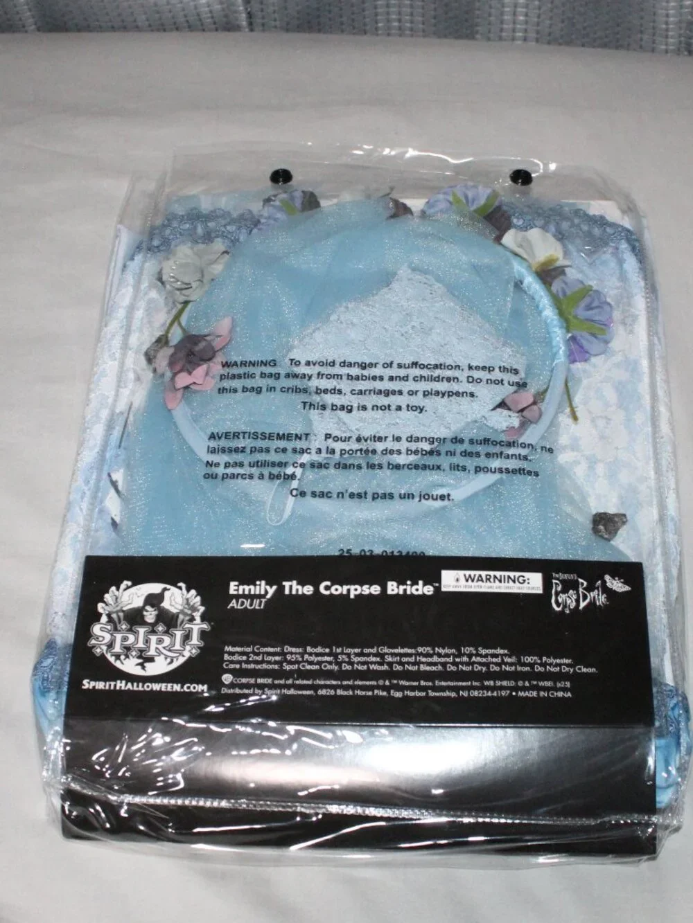 NWT Spirit Halloween Emily Corpse Bride Costume Adult Size Medium 8-10 - Picture 3 of 7